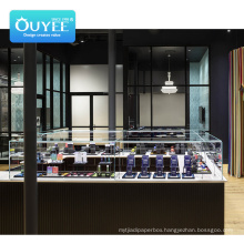 Ouyee high-end weed cabinet for cigarettes vape shop display weed shop design kiosk for mall tobacco